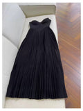 Elegant A line Spaghetti Straps Black Chiffon Sleeveless Long Evening Party Gowns Evening Formal Dresses Prom Dress HZ1121