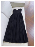 Elegant A line Spaghetti Straps Black Chiffon Sleeveless Long Evening Party Gowns Evening Formal Dresses Prom Dress HZ1121