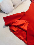 Trendy A line Off The Shoulder Satin Red Formal Short 8th Grade Homecoming Dress Summer Middle School Hoco Dresses Birthday Outfits HZ1121