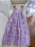 Elegant A line Straps Lilac Lace Sleeveless Long Evening Party Gowns Evening Formal Dresses Prom Dress HZ1121