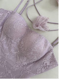 Trendy A line Spaghetti Straps Lilac Lace Sleeveless Formal Short 8th Grade Homecoming Dress Summer Middle School Hoco Dresses Cocktail Dress Birthday Outfits HZ1121