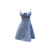 Trendy A line Spaghetti Straps Blue Formal Short 8th Grade Homecoming Dress Summer Middle School Hoco Dresses Cocktail Dress Birthday Outfits HZ1121