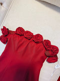 Trendy Sheath Off The Shoulder Red Formal Short 8th Grade Homecoming Dress Summer Middle School Hoco Dresses Cocktail Dress Birthday Outfits HZ1121