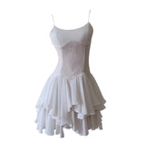 Trendy A line Spaghetti Straps White Lace Short 8th Grade Homecoming Dress Summer Middle School Hoco Dresses Cocktail Dress Birthday Outfits HZ1121