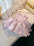 Trendy Ball Gown Spaghetti Straps Pink Tulle Short 8th Grade Homecoming Dress Summer Middle School Hoco Dresses Cocktail Dress Birthday Outfits HZ1121