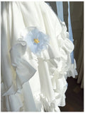 Trendy Ball Gown Spaghetti Straps White Chiffon Short 8th Grade Homecoming Dress Summer Middle School Hoco Dresses Cocktail Dress Birthday Outfits HZ1121