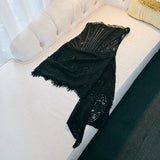 Sexy Sheath Strapless Lace Sleeveless Formal Short 8th Grade Homecoming Dress Summer Middle School Hoco Dresses Cocktail Dress Birthday Outfits HZ1121