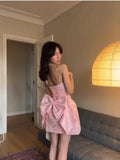 Sexy A Line Spaghetti Straps Pink Lace Sleeveless Formal Short 8th Grade Homecoming Dress Summer Middle School Hoco Dresses Birthday Outfits HZ1121