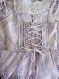 Cute A line Spaghetti Straps Lilac Floral Chiffon Short 8th Grade Homecoming Dress Summer Middle School Hoco Dresses Cocktail Dress Birthday Outfits HZ1121