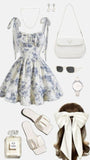 Cute A line Spaghetti Straps Lilac Floral Formal Short 8th Grade Homecoming Dress Summer Middle School Hoco Dresses Birthday Outfits HZ1121