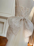 Cute A line Spaghetti Straps Champagne Sequin Formal Short 8th Grade Homecoming Dress Summer Middle School Hoco Dresses Birthday Outfits HZ1121