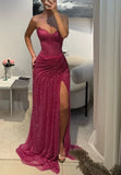 Sexy Mermaid Sweetheart Black Girl Sequin With Split Cut Prom Dresses Party Dress Summer 20th Birthday Outfits Birthday Dresses HZ1121