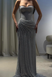 Sexy Mermaid Sweetheart Black Girl Sequin With Split Cut Prom Dresses Party Dress Summer 20th Birthday Outfits Birthday Dresses HZ1121
