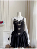 Elegant A line Spaghetti Straps Little Black Dress Satin Sleeveless Formal Short 8th Grade Homecoming Dress Summer Middle School Hoco Dresses Cocktail Dress Birthday Outfits HZ1121
