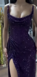 Classy Mermaid Strapless Black Girls Sequin Grape Sequin Long Prom Dresses Party Dress Birthday Outfits Graduation Dresses HZ1121