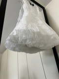 Cute A line Scoop Neck White Lace Formal Short 8th Grade Homecoming Dress Summer Middle School Hoco Dresses Birthday Outfits HZ1121