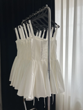 Cute A line Square Lace Short Homecoming Dress Summer Middle School Formal 8th Grade Hoco Dresses Summer Holiday Dress Birthday Outfits HZ1121