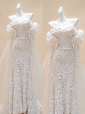 Pretty Wedding Dress Ball Gown Sweetheart Ivory Lace Long Sleeves Wedding Dresses Bridal Gowns HZ1121