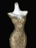 Sparkly Wedding Dress Mermaid Scoop Sequin Long Silver Wedding Dresses Brides Dress Bridal Gowns HZ1121