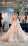 Pretty Wedding Dress Ball Gown Sweetheart Lace Ivory Long Wedding Dresses Bridal Gowns HZ1121