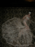 Pretty Wedding Dress Mermaid Sequin White Long Luxury Wedding Dresses Bridal Gowns Brides Gown HZ1121
