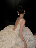 Modest Wedding Dress Ball Gown Square Neck Lace Summer Long White Wedding Dresses Bride Dress Bridal Gowns HZ1121