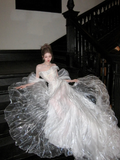 Pretty Wedding Dress Mermaid Sweetheart White Long Luxury Wedding Dresses Bridal Gowns Brides Gown HZ1121