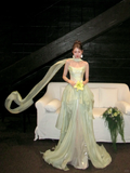 Classy A line Strapless Sage Green Satin Layers Long Prom Dresses Party Dress Birthday Outfits Graduation Dresses HZ1121