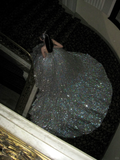 Pretty Wedding Dress Ball Gown Strapless Silver Sequin Long Luxury Wedding Dresses Bridal Gowns Brides Gown HZ1121