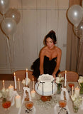 Sexy Ball Gown Little Black Dress Chiffon Mini Short Formal 8th Grade Homecoming Dresses Summer Middle School Hoco Dress 20th Birthday Outfits HZ1121