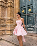 Sexy Ball Gown Square Neck Pink Mini Short Formal 8th Grade Homecoming Dresses Summer Middle School Hoco Dress 18th Birthday Outfits HZ1121