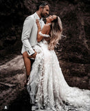 Unique Bridal Dress A Line Off The Shoulder White Tulle Lace Long Wedding Dresses Pretty Bridal Gowns HZ1121