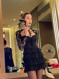 Cute A Line Little Black Dress Lace Mini Short Formal 8th Grade Homecoming Dresses Summer Middle School Hoco Dress 18th Birthday Outfits HZ1121