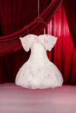 Sexy Ball Gown Off The Shoulder Tulle Pink Short Mini Formal 7th Grade Homecoming Dresses Middle School Cocktail Night Dress Hoco Outfits HZ1121