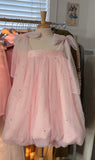 Unique Ball Gown Spaghetti Straps Pink Tulle Short Mini Formal 8th Grade Homecoming Dresses Middle School Cocktail Night Dress Hoco Outfits HZ1121