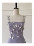 Cute A line Spaghetti Straps Satin Liac Short Grad Dress Inspo Short Mini Formal 8th Grade Homecoming Dresses High School Hoco Court Dress Graduation Dress Cocktail 18th Birthday Outfits HZ1121