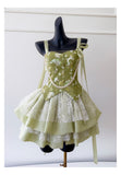 Vintage Ball Gown Spaghetti Straps Green Satin Grad Dress Inspo Short Mini Formal 8th Grade Homecoming Dresses High School Hoco Court Dress Graduation Dress Cocktail Outfits HZ1121