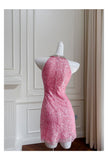 Unique Sheath Scoop Pink Sequin Short Mini Formal 8th Grade Homecoming Dresses Middle School Short Cocktail Dress Hoco Outfits HZ1121