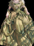 Vintage Ball Gown Off The Shoulder Green 22th Birthday Dress Lolita Dress Long Lolita Outfits HZ1121