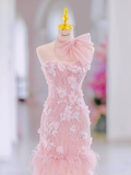 Glamorous Mermaid Sweetheart Floral Long Pink Evening Party Gowns Evening Special Formal Dresses Prom Dress HZ1121