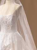 Princess Wedding Dress Ball Gown Strapless Lace White Long Wedding Dresses Bridal Gowns HZ1121