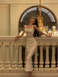 Modest Sheath Spaghetti Straps White Satin 21st Birthday Dress Party Gown Birthday Outfits Birthday Dress Ideas For Women HZ1121