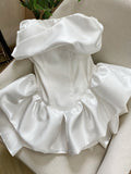 Cute A line White Short Homecoming Dress Summer Hoco Dresses Cocktail Dress For Senior Teens HZ1121